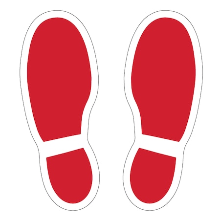 Cut-out Footprints, Red, 15, 8626R